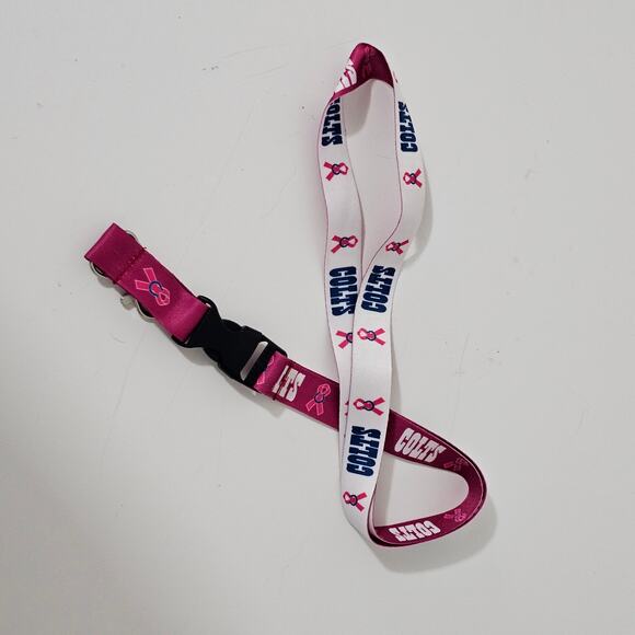Colts -Breast Cancer Key chain ID holder - Picture 1 of 5